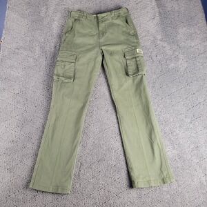 Levis Cargo Pants Boys 14 Green Straight Leg Stretch